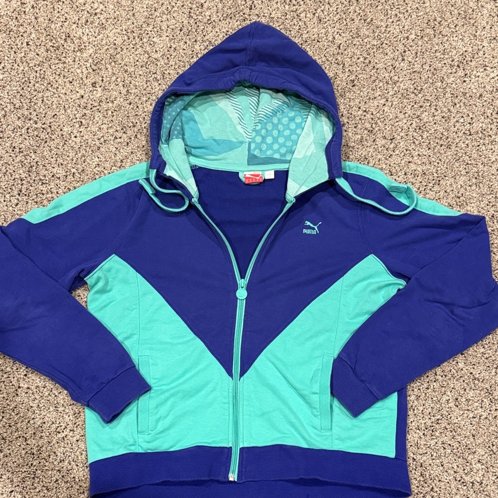 Puma Women’s Purple and Teal Lightweight Hoodie